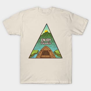 enjoy paradise triangle T-Shirt